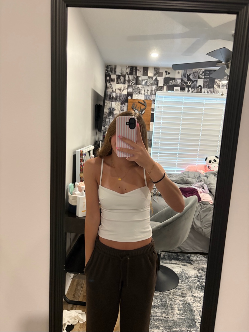 Princess Polly White Spaghetti Strap Cami